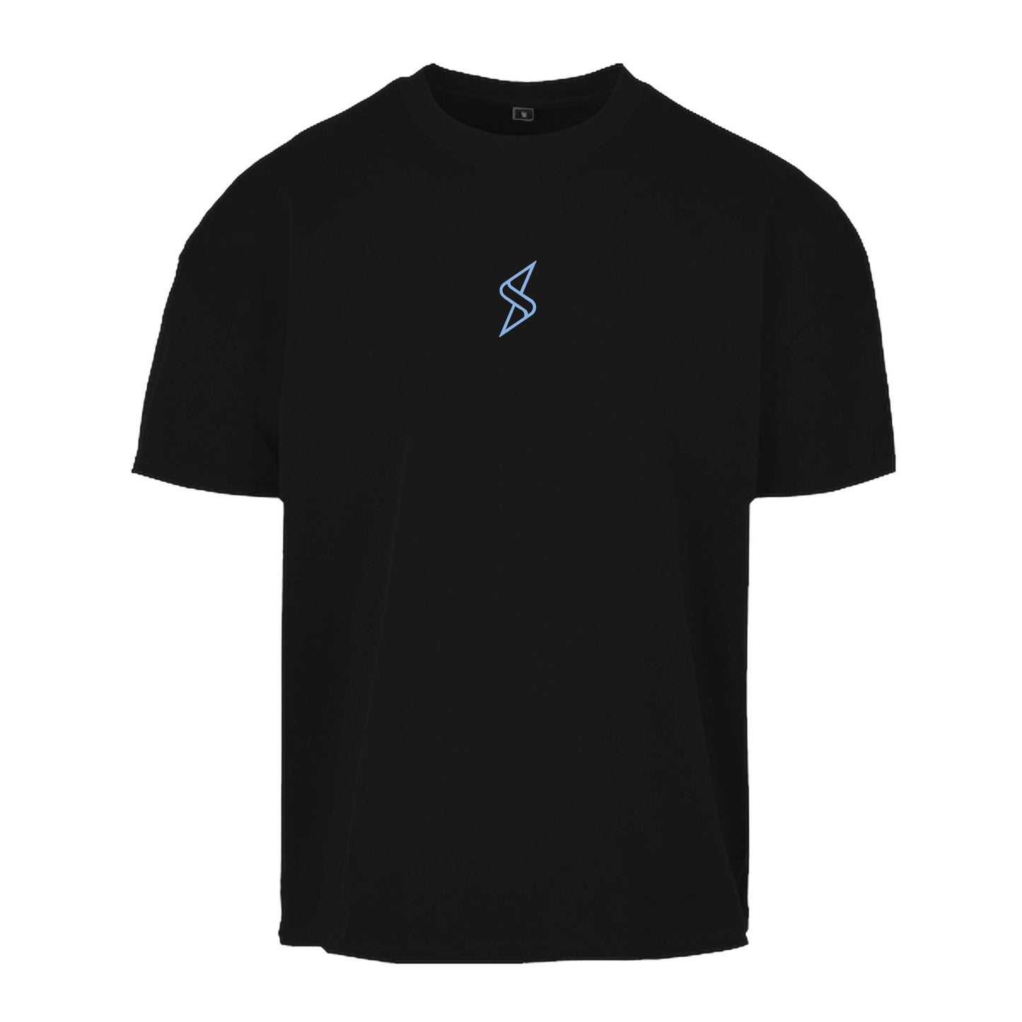 Heavy Cotton Box T-Shirt blaues Monogramm