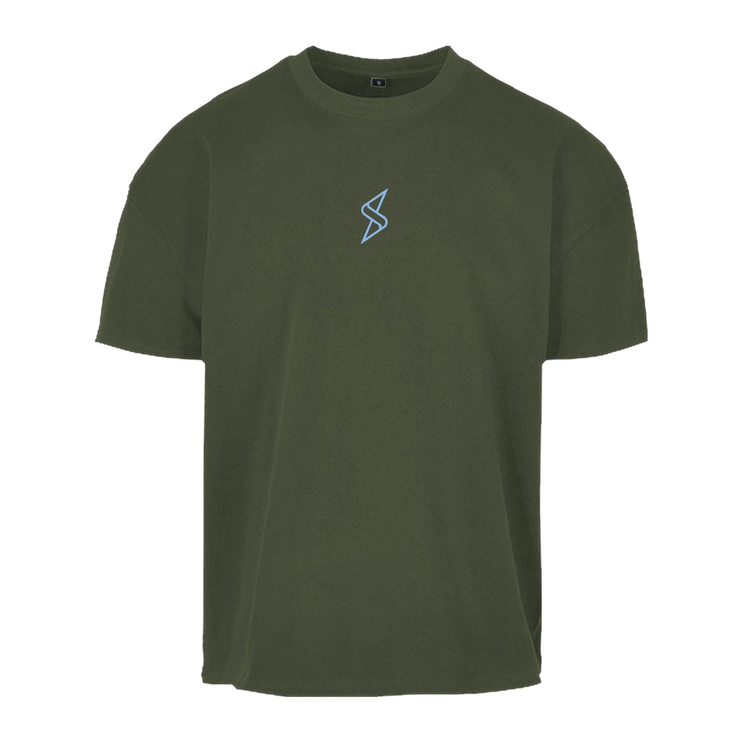 Heavy Cotton Box T-Shirt blaues Monogramm
