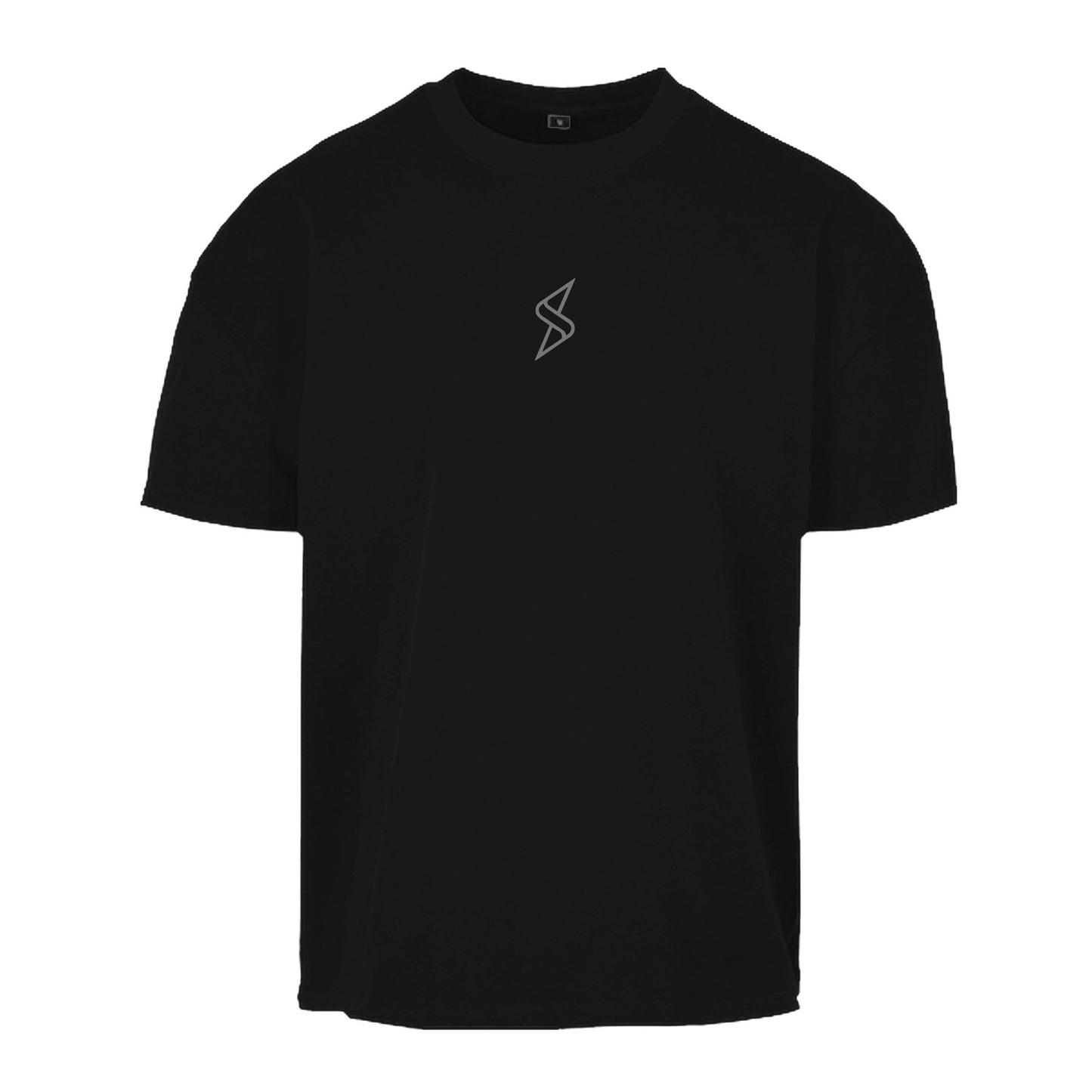 Heavy Cotton Box T-Shirt graues Monogramm