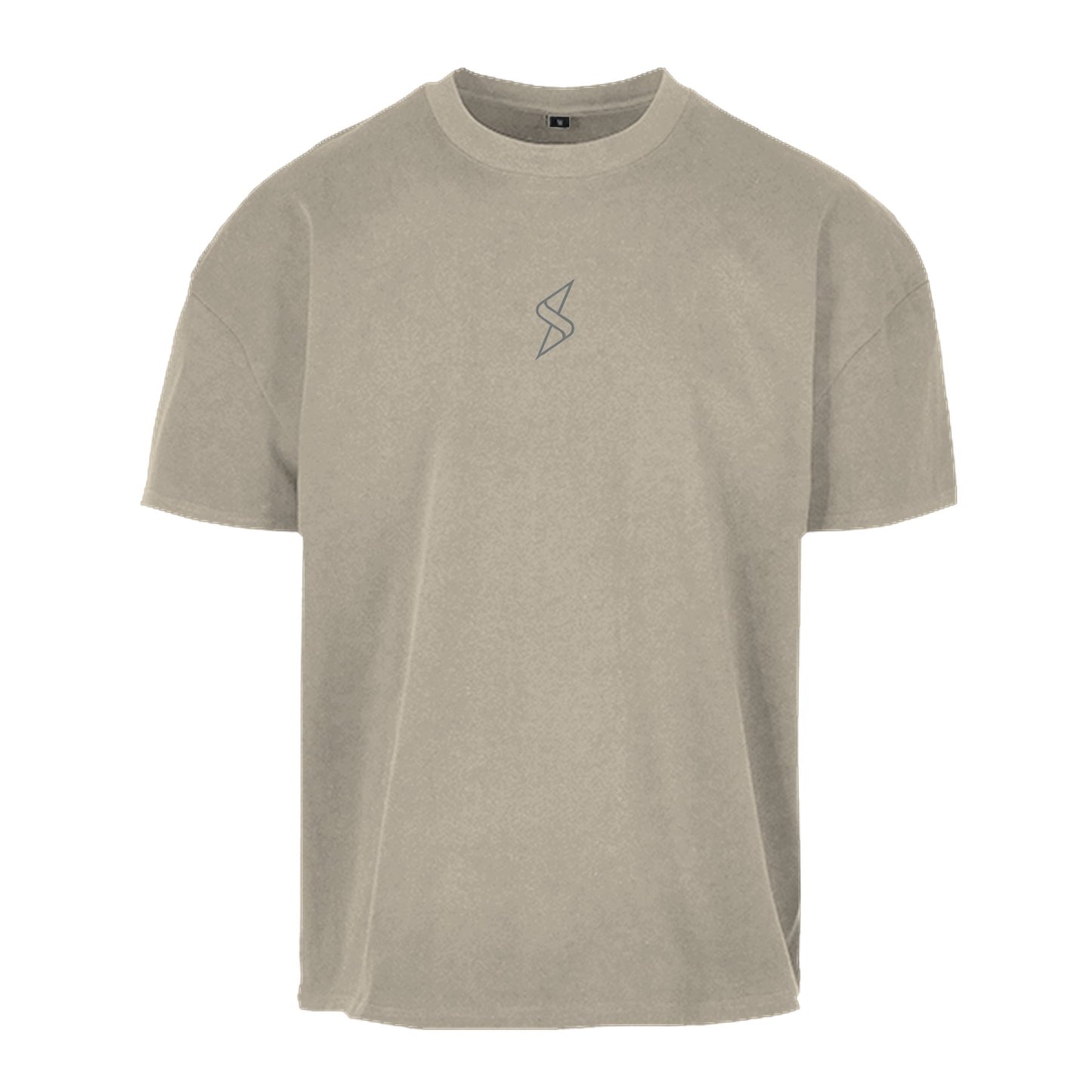 Heavy Cotton Box T-Shirt graues Monogramm