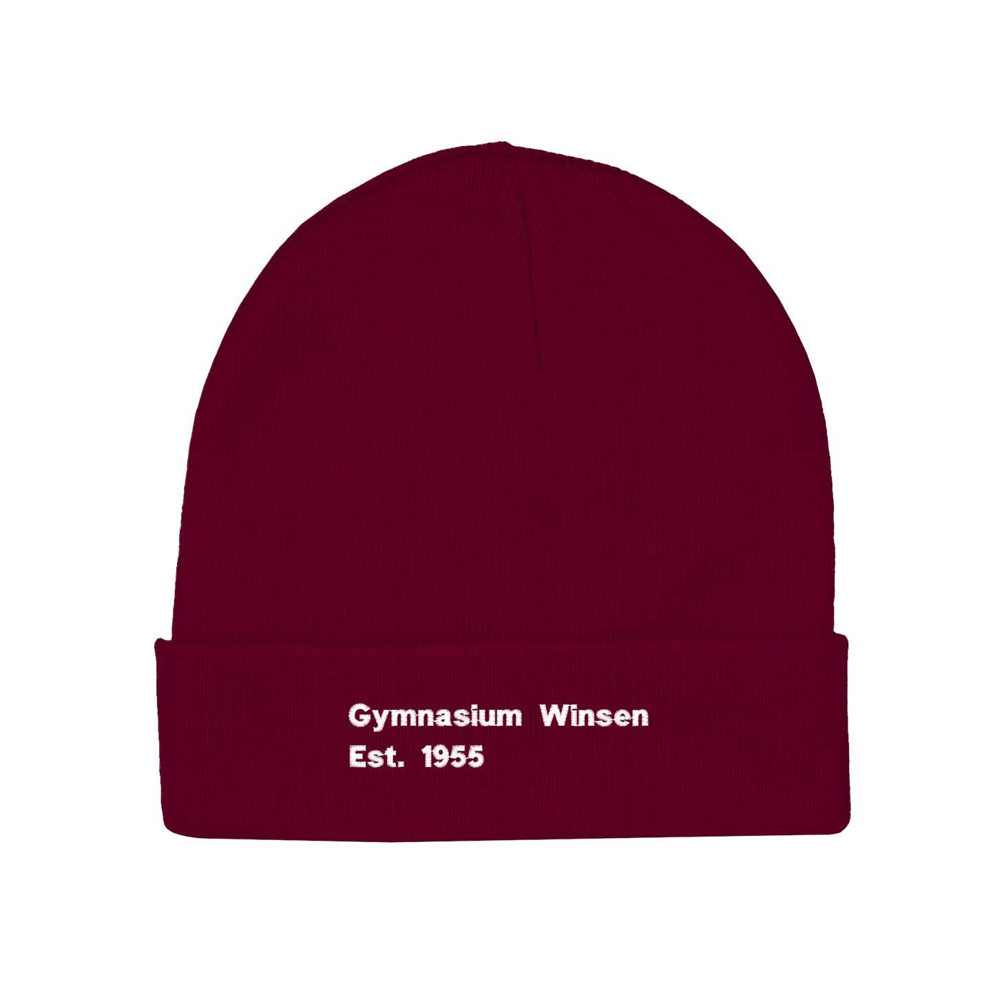 Mütze Gymnasium Winsen Stick Schrift