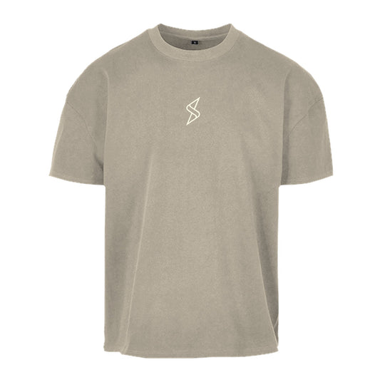 T-Shirt Heavy Cotton Box monogramme beige