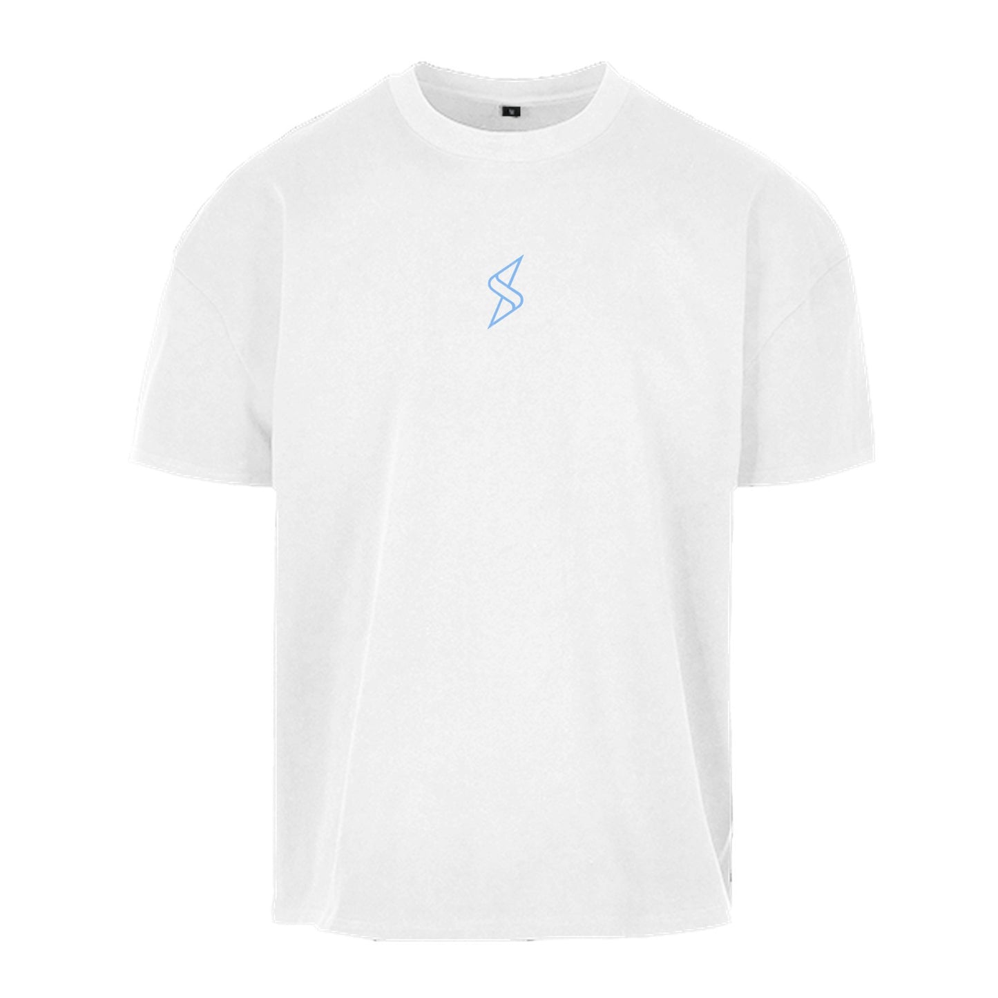 Heavy Cotton Box T-Shirt blaues Monogramm