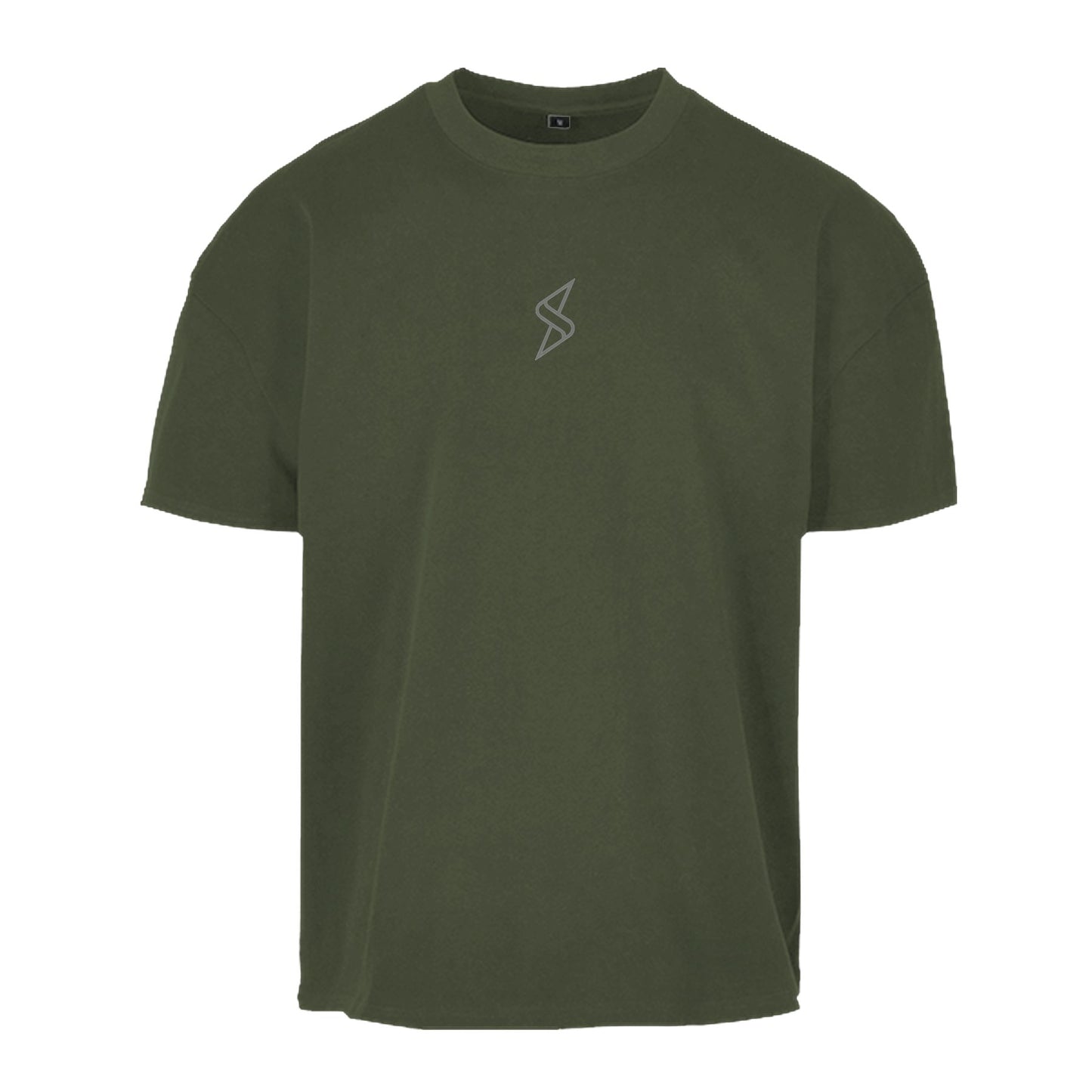 Heavy Cotton Box T-Shirt graues Monogramm