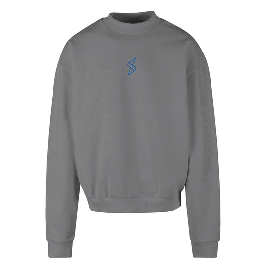 Heavy Cotton Crewneck blaues Monogramm
