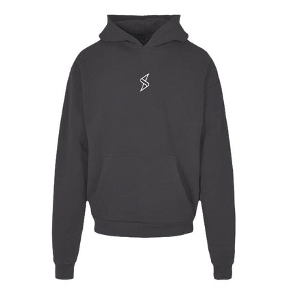 Heavy Cotton Hoodie weißes Monogramm